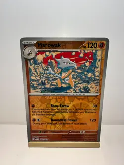 Marowak 105/165 Rare 151 Pokemon Reverse Holo Near Mint - Image 1