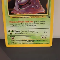 Pokemon TCG - Muk - 13/62 - Holo Unlimited - Fossil Unlimited [Near Mint] - Image 3