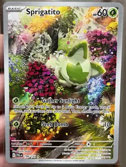 Pokemon Sprigatito 196/193 Paldea Evolved Illustration Rare Holo 60 HP 10 Attack - Image 1
