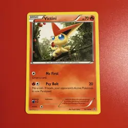 Victini - 13/108 - Regular Rare LP, English Pokemon Roaring Skies - Image 1