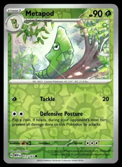 2023 Scarlet & Violet Series - Scarlet & Violet - 151 Metapod reverse holo #11 - Image 1