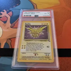 1999 Pokemon Fossil Zapdos 15/62 Fossil Holo PSA 6 - Image 2