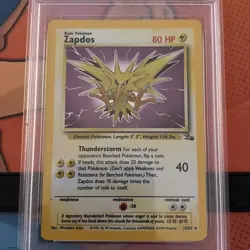 1999 Pokemon Fossil Zapdos 15/62 Fossil Holo PSA 6 - Image 4