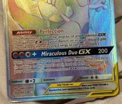 Mewtwo & Mew GX Secret Holo 242/236 Sm-Unified Minds Holo Pokemon TCG - Image 3