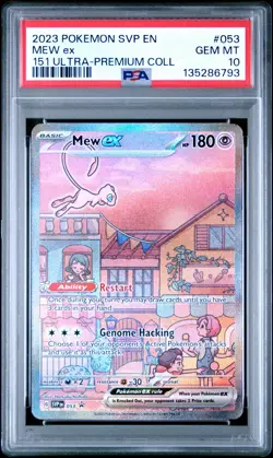 2023 POKEMON SVP 151 ULTRA PREMIUM COLLECTION PROMO MEW EX #053 FA HOLO PSA 10 - Image 1