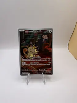 Team Rocket's Meowth 2025 Pokemon Destined Rivals #203/182 Illustration Rare - Image 1