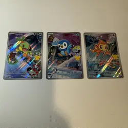 Pokemon - First Partner Illustration - Gen 4 Turtwig Chimchar Piplup #1 - Image 1