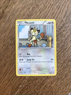 Pokemon TCG Black And White Meowth BW35 Black Star Promo LP - Image 1