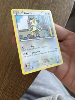Pokemon TCG Black And White Meowth BW35 Black Star Promo LP - Image 3