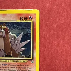Entei HOLO Neo Revelation Pokemon TCG 6/64 HP Damaged Raw Ungraded - Image 3