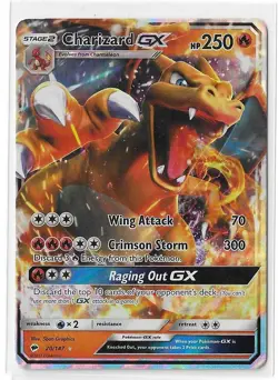 Pokemon TCG Charizard GX 20/147 Burning Shadows Ultra Rare LP - Image 1