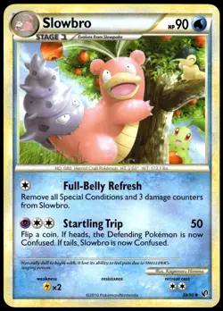 Slowbro 38/90 Uncommon HGSS Undaunted Pokemon LP - Image 1