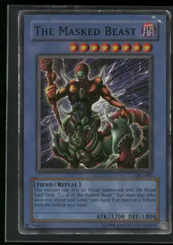 The Masked Beast DL2-001 Super Rare Duelist League Promo Yu-Gi-Oh Heavily Played - Image 1