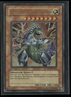 Super Conductor Tyranno SD09-EN001 Dinosaur's Rage Yu-Gi-Oh 1st Edition HP - Image 1