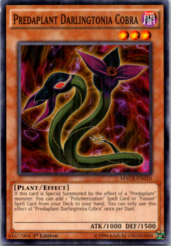Predaplant Darlingtonia Cobra MACR-EN010 Yu-Gi-Oh! Card 1st Edition Light Play - Image 1