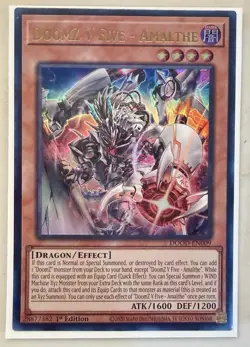 Yugioh! 1x DoomZ V Five - Amalthe DOOD-EN009 Ultra Rare 1st Ed NM - Image 1