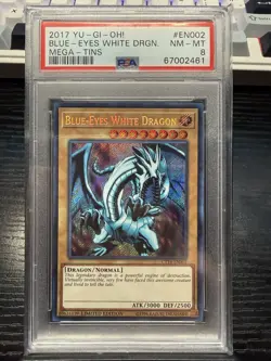 Yugioh Blue-Eyes White Dragon CT14-EN002 Secret Rare Promo - PSA 8 - Image 1