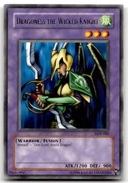 Dragoness the Wicked Knight Rare The Legend of Blue Eyes White Dragon LOB-086 NM - Image 1