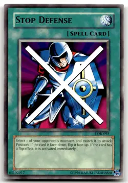 Stop Defense Rare The Legend of Blue Eyes White Dragon LOB-095 NM - Image 1