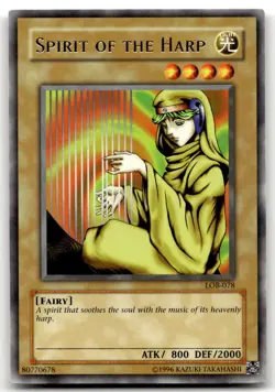 Spirit of the Harp Rare The Legend of Blue Eyes White Dragon LOB-078 NM - Image 1