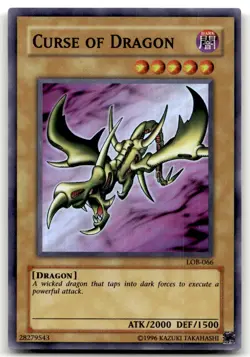 Curse of Dragon Super Rare The Legend of Blue Eyes White Dragon LOB-066 NM - Image 1
