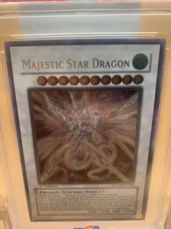 YuGiOh! Majestic Star Dragon SOVR-EN040 1/e Ultimate Rare PSA 9 - Image 2