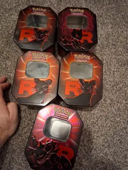 Pokemon Tins Empty Job Lot X21 Tins Only No Cards No Packs Team Rocket/EX/Paldea - Image 4