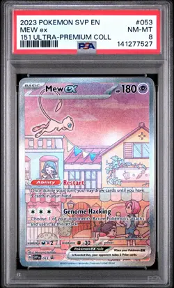 Pokemon PSA 8 Mew ex 053 Sv: Scarlet & Violet Promo Cards Holo 2023 Near Mint - Image 1