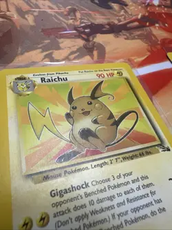 Pokemon TCG Raichu Regular Rare Card 29/62 Fossil 1999 Unlimited LP+/NM - Image 3