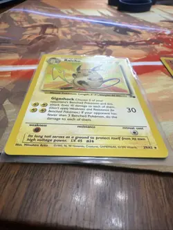Pokemon TCG Raichu Regular Rare Card 29/62 Fossil 1999 Unlimited LP+/NM - Image 4