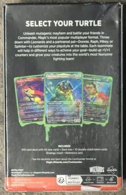 Commander Deck "Turtle Power" Teenage Mutant Ninja Turtles TMT MTG In Hand - Image 2