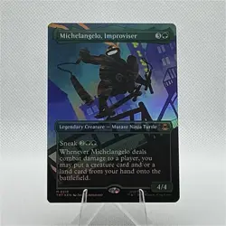 Michelangelo, Improviser – BORDERLESS FOIL | TMNT Universes Beyond | NM | MTG - Image 1