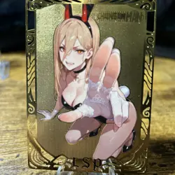 Power Chainsaw Man Goddess Story Waifu Gold Premium Metal Card Double-Sided - Image 1