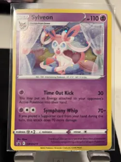 Pokemon TCG Sword & Shield Black Star Promo Holo Card Sylveon SWSH211 - Image 1