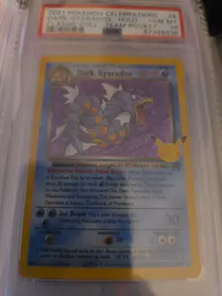 2021 Pokemon Celebrations: Classic Collection 8 Dark Gyarados PSA 10 - Image 1