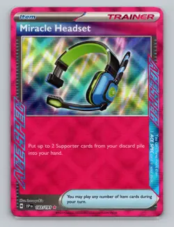 Miracle Headset #183/191 ACE SPEC Rare Surging Sparks Pokemon Scarlet & Violet - Image 1