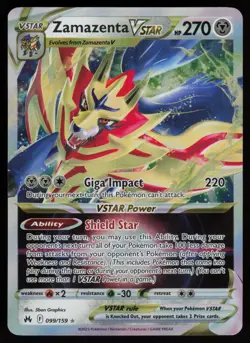 ZAMAZENTA VSTAR 099/159 VSTAR RARE CROWN ZENITH POKEMON NM/M - Image 1