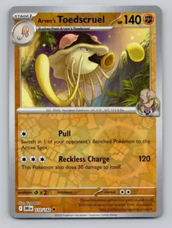 Reverse Holo Arven's Toedscruel 110/182 Uncommon Destined Rivals Pokemon - Image 1