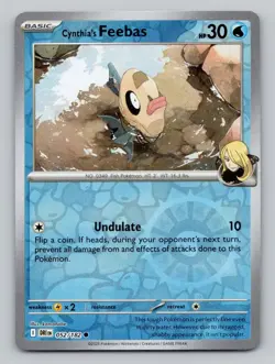 Reverse Holo Cynthia's Feebas 052/182 Common Destined Rivals Pokemon - Image 1