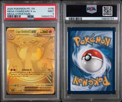 PSA 9 MINT Pokemon Mega Charizard X ex Gold 130/094 Phantasmal Flames English - Image 5