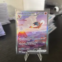 Pokemon 151 Charizard EX 199/165 Scarlet & Violet 151 SIR Holo Gem Mint - Image 1