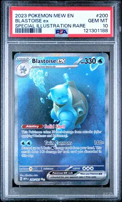 2023 Pokemon 151 MEW SPECIAL ILLUSTRATION RARE #200 Blastoise ex PSA 10 GEM MINT - Image 1