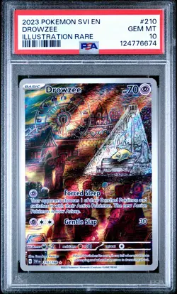 2023 Pokemon Scarlet & Violet RARE Illustration #210 Drowzee IR PSA 10 GEM MINT - Image 1