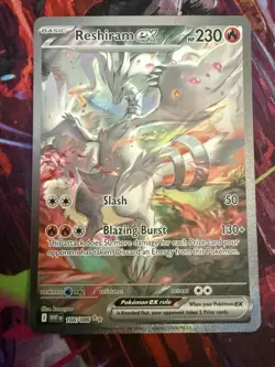 Pokemon Reshiram EX 166/086 Special Illustration Rare SIR Full Art White Flare - Image 1