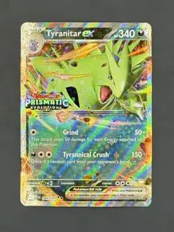 Tyranitar ex 064/131 Sv: Prismatic Evolutions Stamp Double Rare Pokemon NM - Image 1