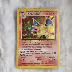Pokemon Charizard 4/102 Base Set Holo Rare 1999 Stage 2 120 HP Fire Spin - Image 3