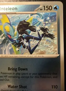 Inteleon 041/132 Reverse Holo Uncommon Mega Evolution Pokemon TCG - Image 3