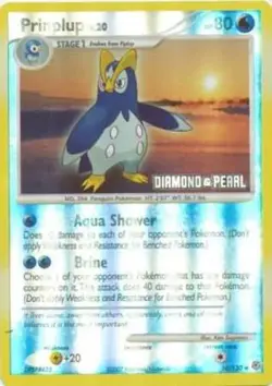 Moderately Played Prinplup - 58/130 - Reverse Holo Burger King Promo Pokemon Bur - Image 1