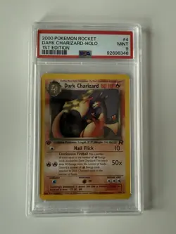 2000 Pokemon Rocket 1st Edition #4 Dark Charizard Holo PSA 9 MINT Rockets - Image 2