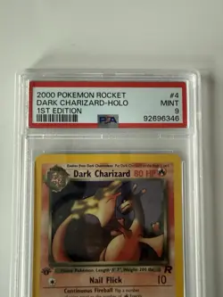 2000 Pokemon Rocket 1st Edition #4 Dark Charizard Holo PSA 9 MINT Rockets - Image 3